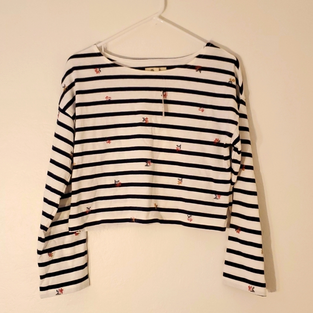 Madewell Striped Crop Tee